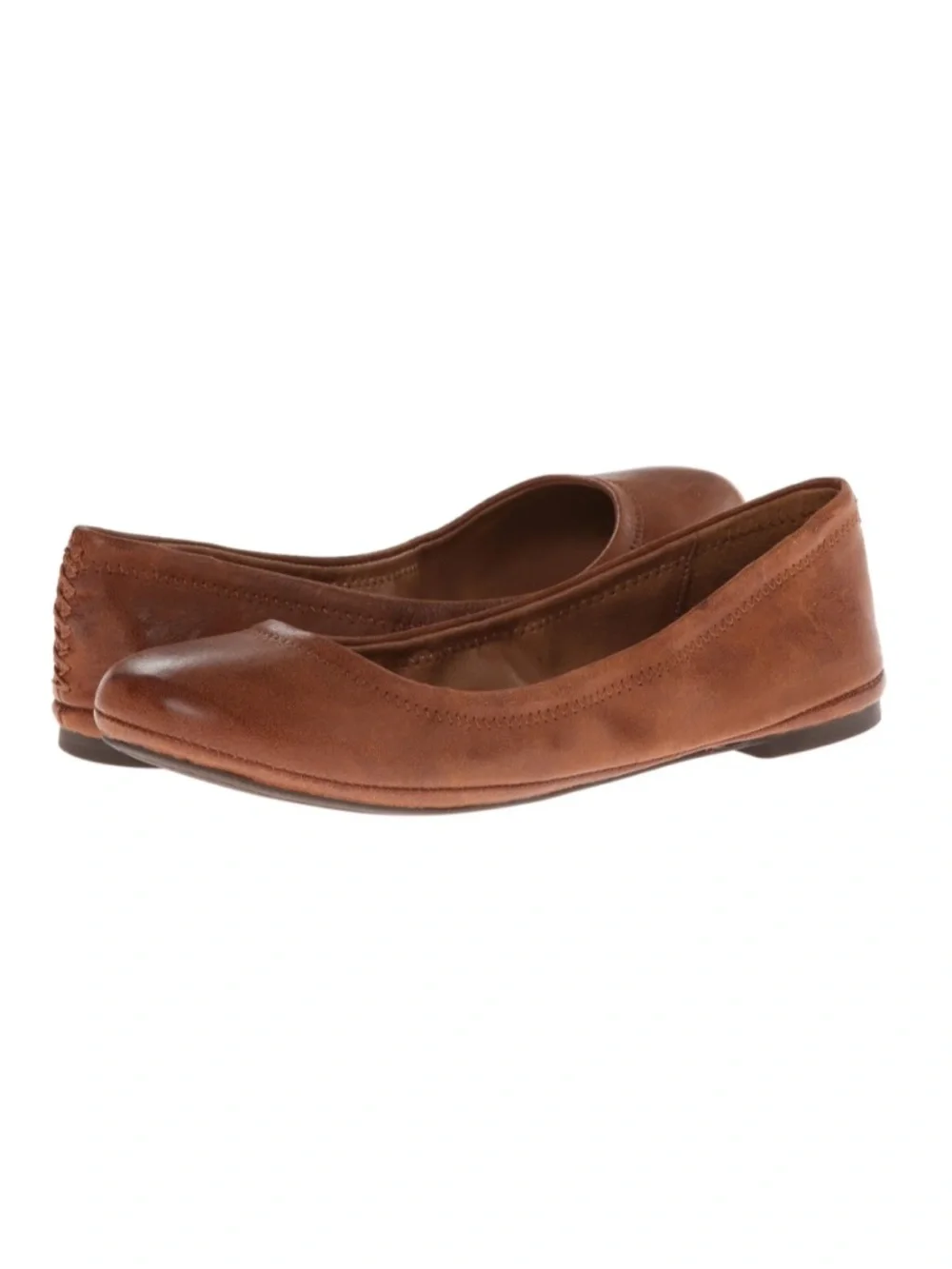LUCKY BRAND Emmie Ballet Flats Slip On Leather Shoes Brown Size 7 EUC $60